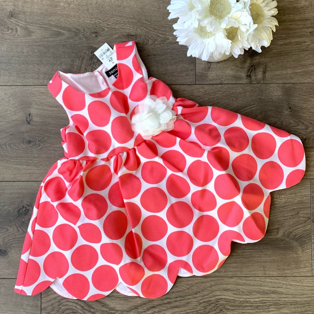 {NWT} Toddler Girls Polka Dot Dress (2T)